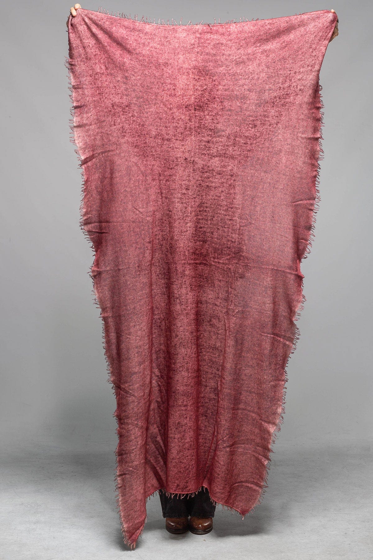 Avant Toi Cantare Cashmere Fringe Scarf In Shaded Wine Ladies - Accessories - Scarves