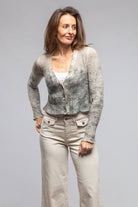 Daisy Cropped Cardigan In Walnut - AXEL'S