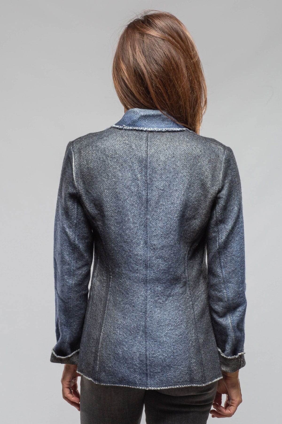 Davi Raw Edge Painted Blazer In Midnight - AXEL'S