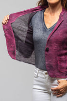 Ercole Linen Jacket Dark Sichuan Fucsia - AXEL'S