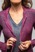 Ercole Linen Jacket Dark Sichuan Fucsia - AXEL'S