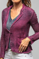 Ercole Linen Jacket Dark Sichuan Fucsia - AXEL'S