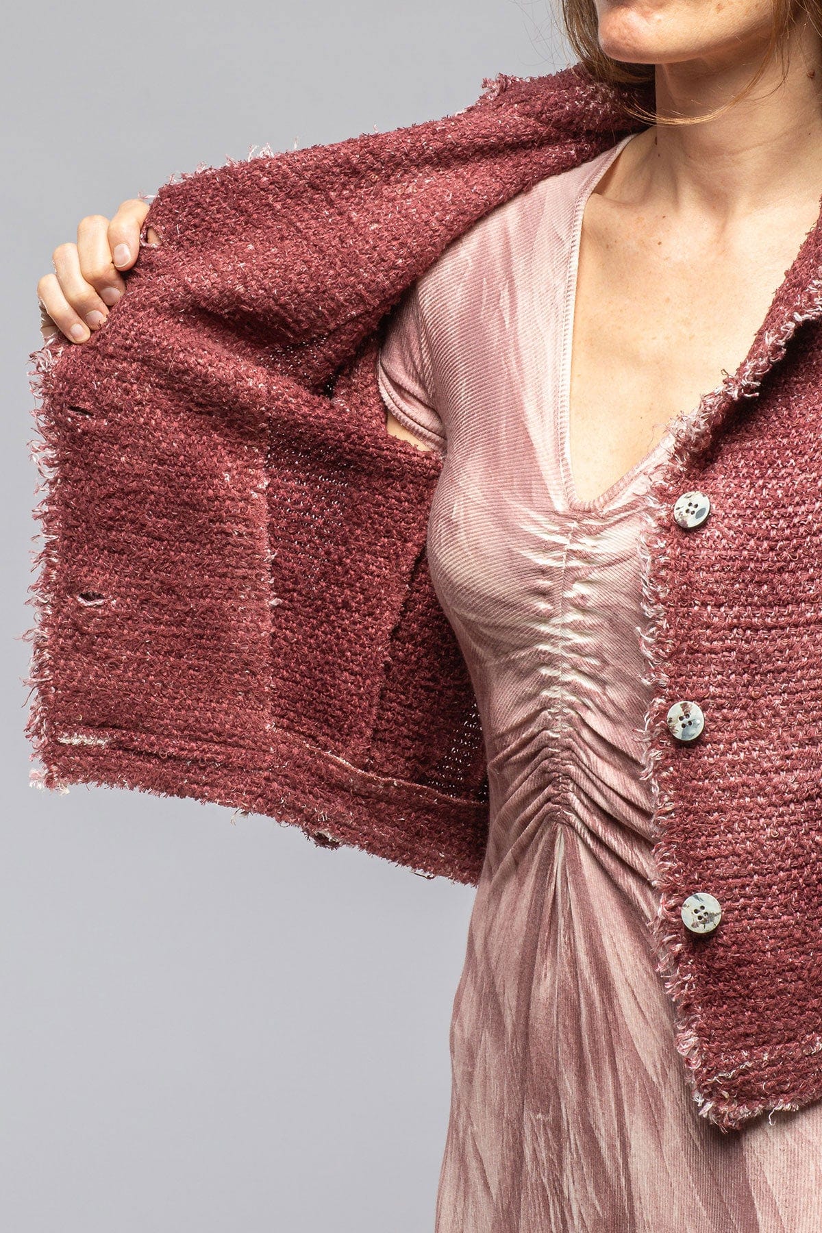 Avant Toi Evola Cropped Jacket In Agate Ladies - Sweaters