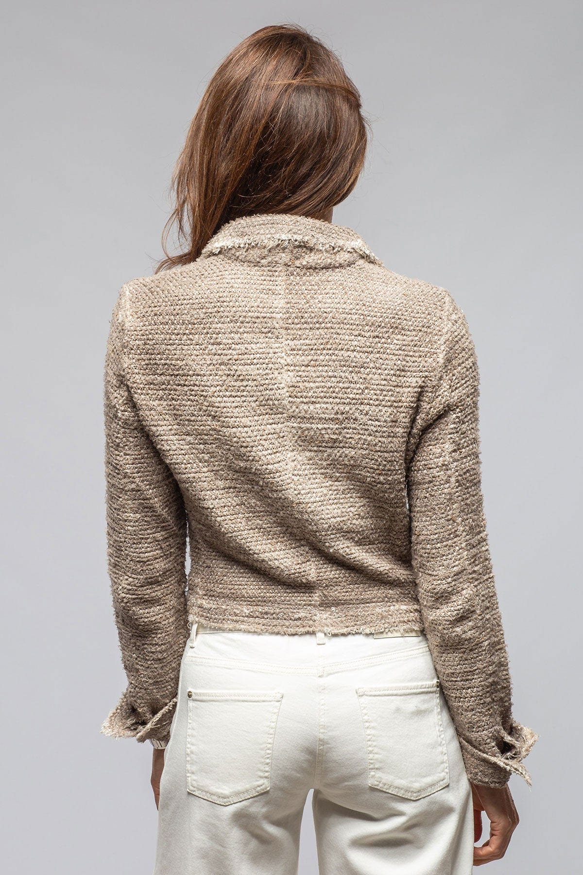 Avant Toi Evola Cropped Jacket In Walnut Ladies - Sweaters