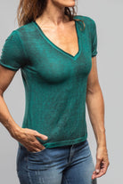 Avant Toi Forio Tee In Dark Mint Ladies - Tops