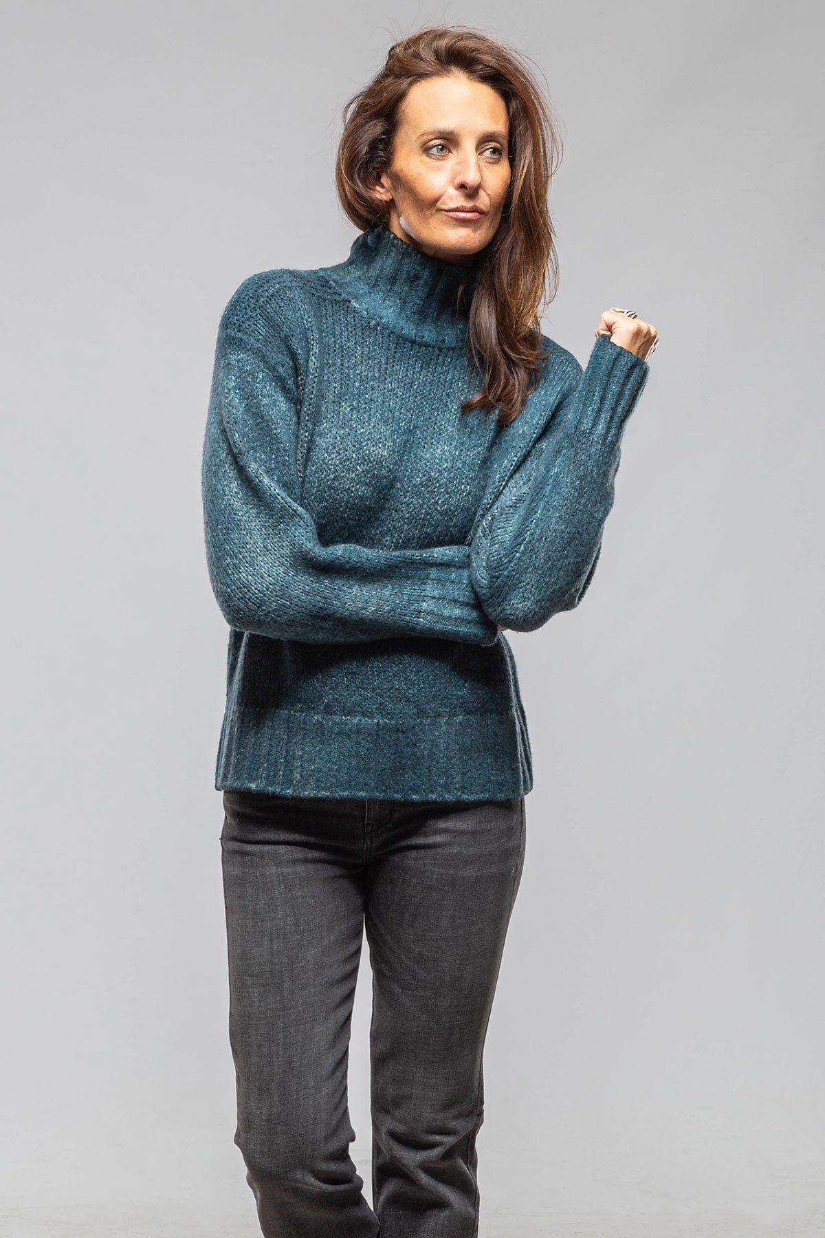 Frecha Cashmere Silk Sweater In Laguna - AXEL'S