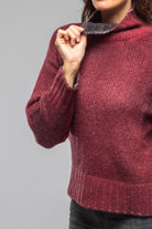 Avant Toi Frecha Mock Neck Sweater In Wine Ladies - Sweaters