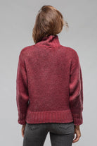 Avant Toi Frecha Mock Neck Sweater In Wine Ladies - Sweaters