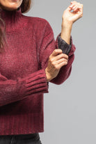 Avant Toi Frecha Mock Neck Sweater In Wine Ladies - Sweaters