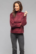 Avant Toi Frecha Mock Neck Sweater In Wine Ladies - Sweaters