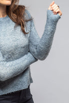 Fuzzy Brushed Cotton Sweater In Titanium - AXEL'S