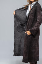 Jacki Hand Painted Sweater Duster In Shaded Seppia - AXEL'S