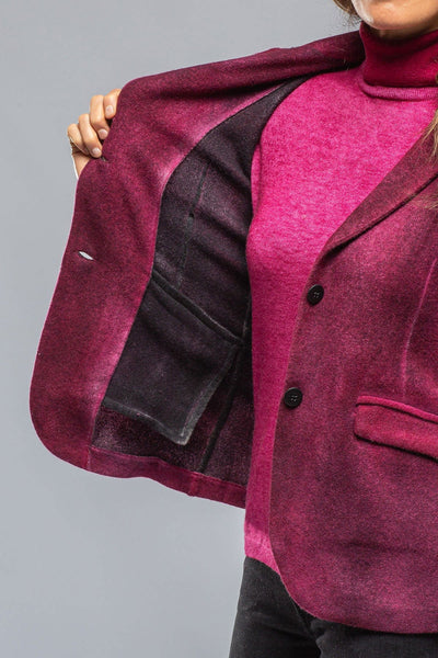 Myra Cashmere Jacket In Dark Cherry - AXEL'S