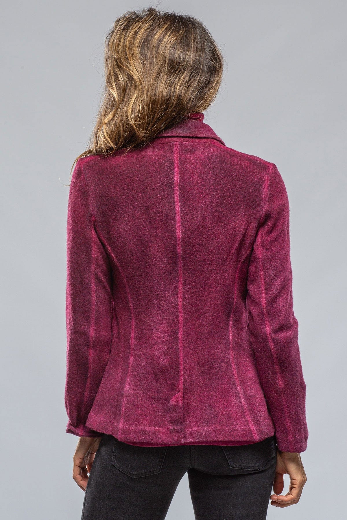 Myra Cashmere Jacket In Dark Cherry - AXEL'S