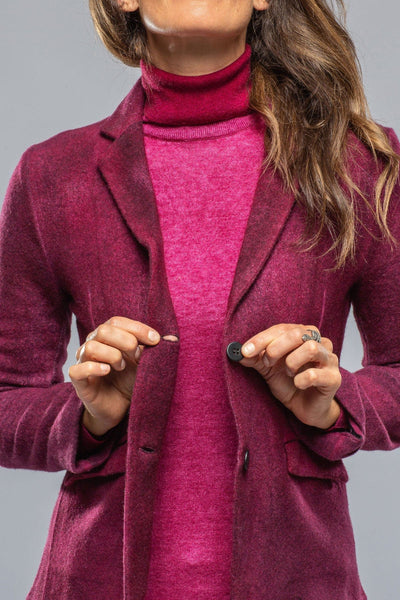 Myra Cashmere Jacket In Dark Cherry - AXEL'S
