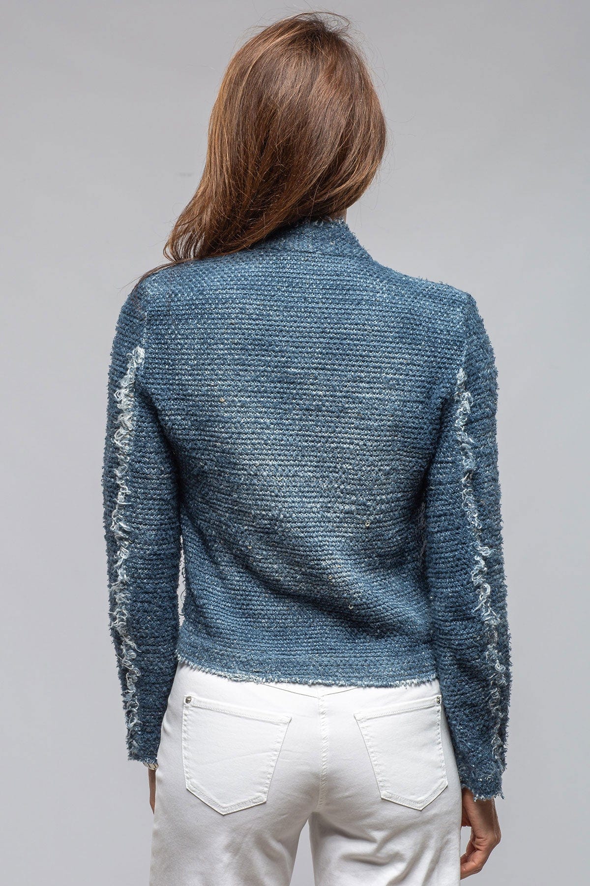 Olette Stitch Knit Jacket In Titanium - AXEL'S