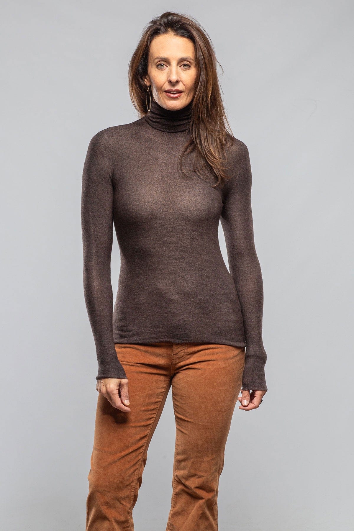 Prosaic Cashmere Silk Turtleneck In Dark Moro - AXEL'S