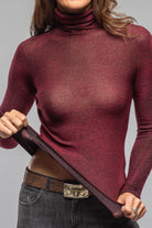 Avant Toi Prosaic Cashmere Silk Turtleneck In Wine Ladies - Tops