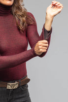 Avant Toi Prosaic Cashmere Silk Turtleneck In Wine Ladies - Tops
