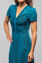 Quay Short Sleeve Ribbed Modal Dress In Dark Topaz - AXEL'S