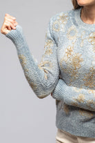 Rafaella Embroidered Sweater In Titanium - AXEL'S