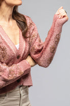 Rafi Embroidered Cardigan In Agate - AXEL'S