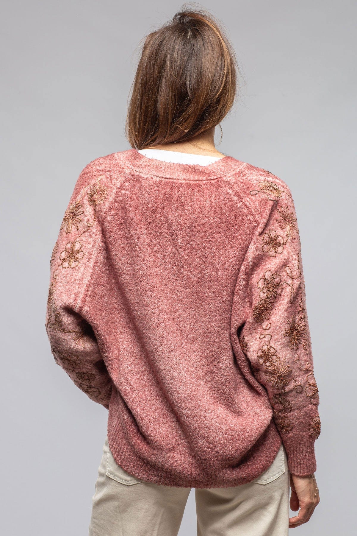 Avant Toi Rafi Embroidered Cardigan In Agate Ladies - Sweaters