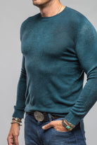 Sundust Cashmere Crew Sweater In Laguna - AXEL'S
