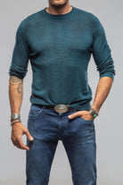 Sundust Cashmere Crew Sweater In Laguna - AXEL'S