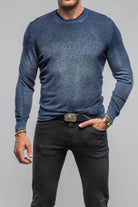 Sundust Cashmere Crew Sweater In Midnight - AXEL'S