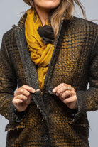 Tartan Cashmere Overcoat In Mustard/Black - AXEL'S