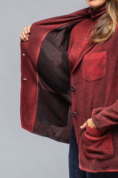 Wanda Long Jacket In Dark Lipstick - AXEL'S