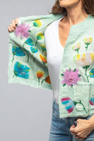 Wildflower Cropped Jacket In Jade - AXEL'S