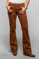 Axel's Authentic Denim Casidy Bootcut Authentic Denim Jeans In Cognac Ladies - Pants - Jeans