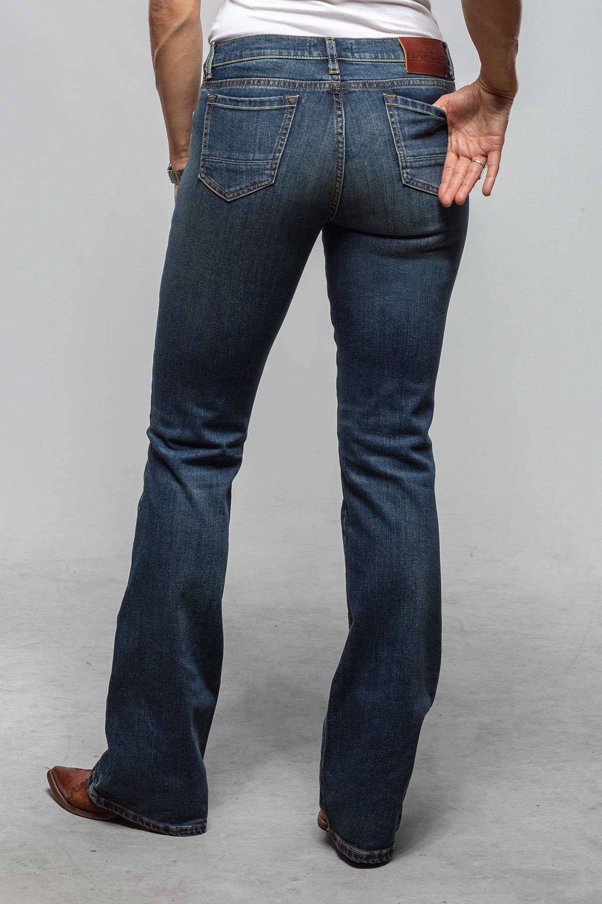 Axel's Authentic Denim Casidy Bootcut Authentic Denim Jeans In Dark Blue Wash Ladies - Pants - Jeans