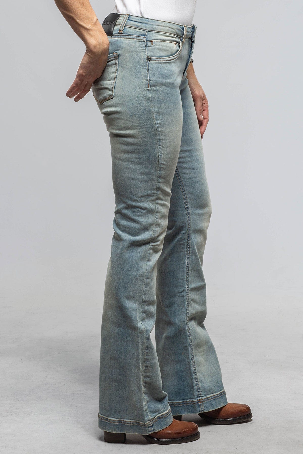 Axel's Black Label Denim Jordan Fringe Flare Jean In Dublin