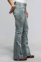 Jordan Fringe Flare Jean In Dublin Blue Wash - AXEL'S