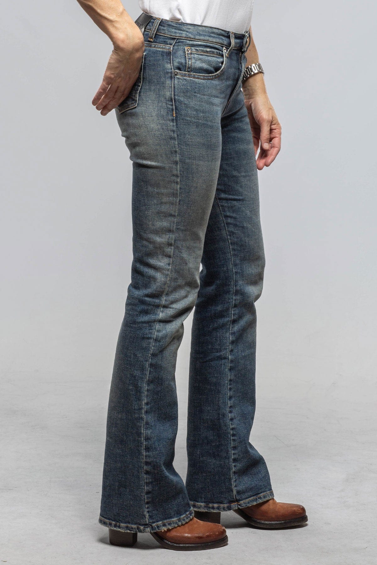 Wax Junior's Womens Boot Cut Blue/Black Jeans - 92000 (0