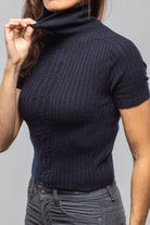 Axel's Country Collection Clare Cashmere Top In Notte Ladies - Tops