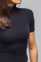 Axel's Country Collection Clare Cashmere Top In Notte Ladies - Tops