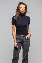 Axel's Country Collection Clare Cashmere Top In Notte Ladies - Tops
