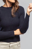Axel's Country Collection Kerry L/S Ribbed Top In Notte Ladies - Tops