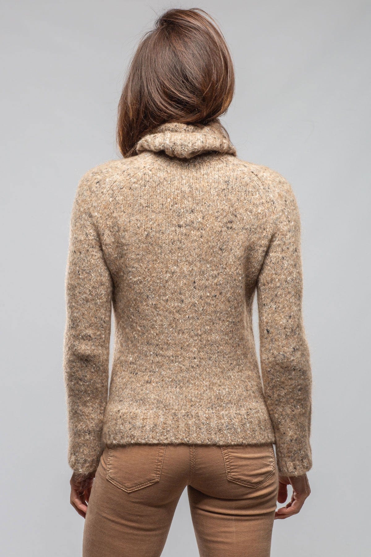 Axel's Country Collection Kildare Turtleneck Sweater In Visone Ladies - Sweaters