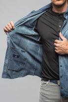 Bello Suede Shirt In Washed Blue - AXEL'S