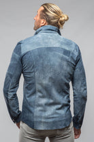 Bello Suede Shirt In Washed Blue - AXEL'S