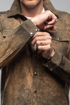 Bello Suede Shirt In Washed Rust - AXEL'S