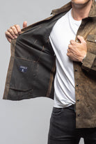 Bello Suede Shirt In Washed Rust - AXEL'S