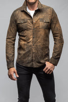 Bello Suede Shirt In Washed Rust - AXEL'S