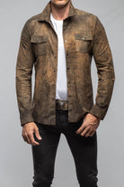 Bello Suede Shirt In Washed Rust - AXEL'S