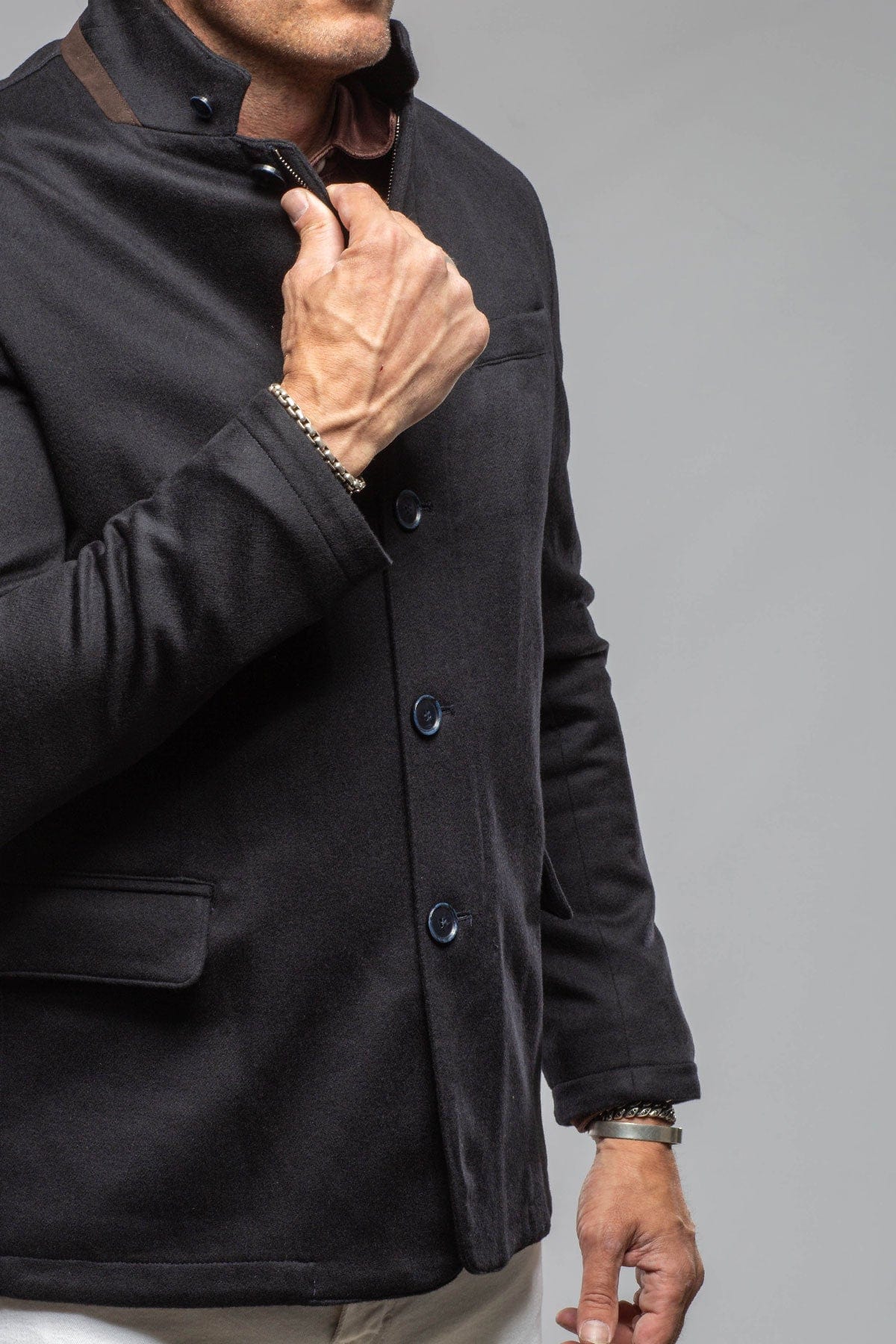 Bridgerton Cashmere Gentleman Jacket In Dark Navy - AXEL'S